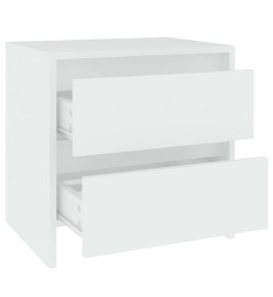 Tables de chevet 2 pcs Blanc 45x34,5x44,5 cm Aggloméré