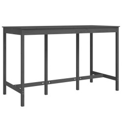 Table de bar Gris 180x80x110 cm Bois massif de pin