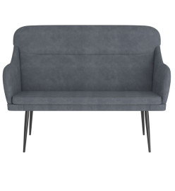 Banc Gris foncé 110x76x80 cm Velours