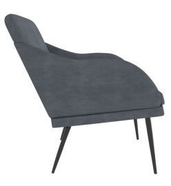 Banc Gris foncé 110x76x80 cm Velours