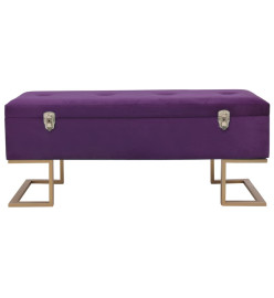 Banc avec compartiment de rangement 105 cm Violet Velours