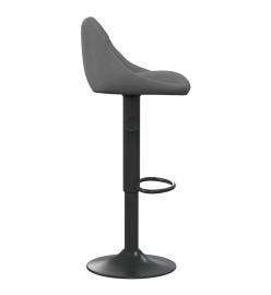 Tabouret de bar Gris foncé Velours