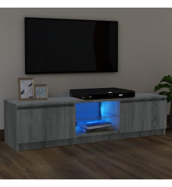 Meuble TV avec lumières LED sonoma gris 120x30x35,5 cm