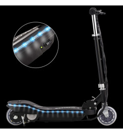 Trottinette électrique avec LED 120 W Noir