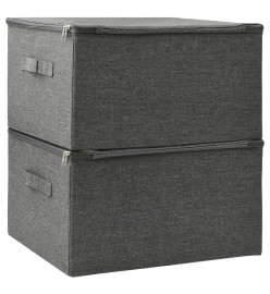 Boîtes de rangement 2 pcs Tissu 43x34x23 cm Anthracite