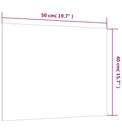 Tableau noir magnétique mural Blanc 50x40 cm Verre trempé