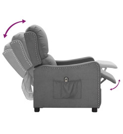 Fauteuil inclinable électrique Gris clair Tissu