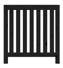 Cache-radiateur Noir 79,5x19x84 cm Bois massif de pin