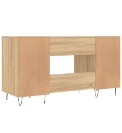 Bureau chêne sonoma 140x50x75 cm bois d'ingénierie