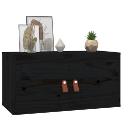 Armoire murale Noir 60x30x30 cm Bois de pin massif