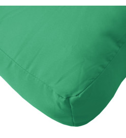 Coussin de palette vert tissu oxford