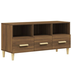 Meuble TV Chêne marron 102x36x50 cm Bois d'ingénierie