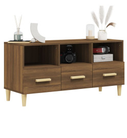 Meuble TV Chêne marron 102x36x50 cm Bois d'ingénierie