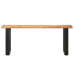 Banc au bord naturel du bois 110 cm Bois d'acacia solide et acier