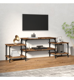 Meuble TV Chêne fumé 157x35x52 cm bois d'ingénierie