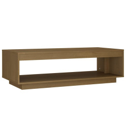 Table basse Marron miel 110x50x33,5 cm Bois de pin massif