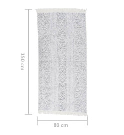 Tapis Gris clair 80x150 cm Coton