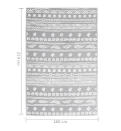 Tapis d'extérieur Gris 160x230 cm PP