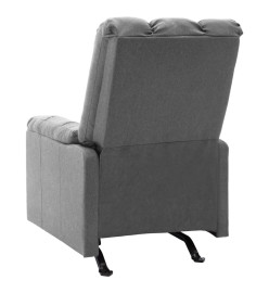 Fauteuil de massage inclinable Gris clair Tissu