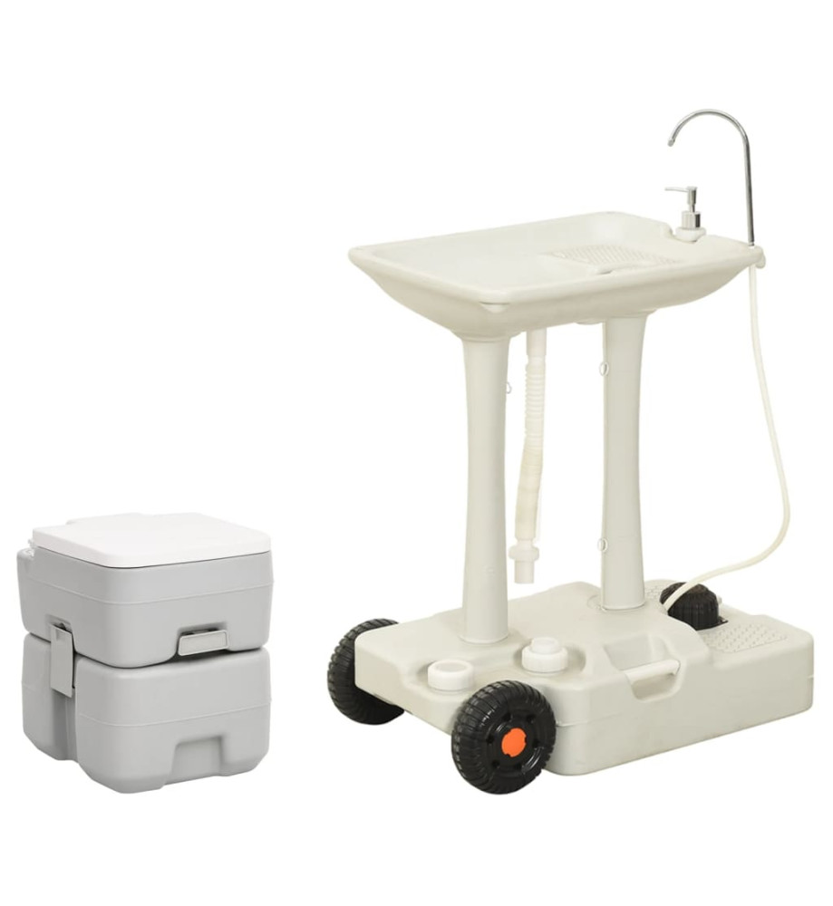 Ensemble de toilette et support de lavage des mains de camping