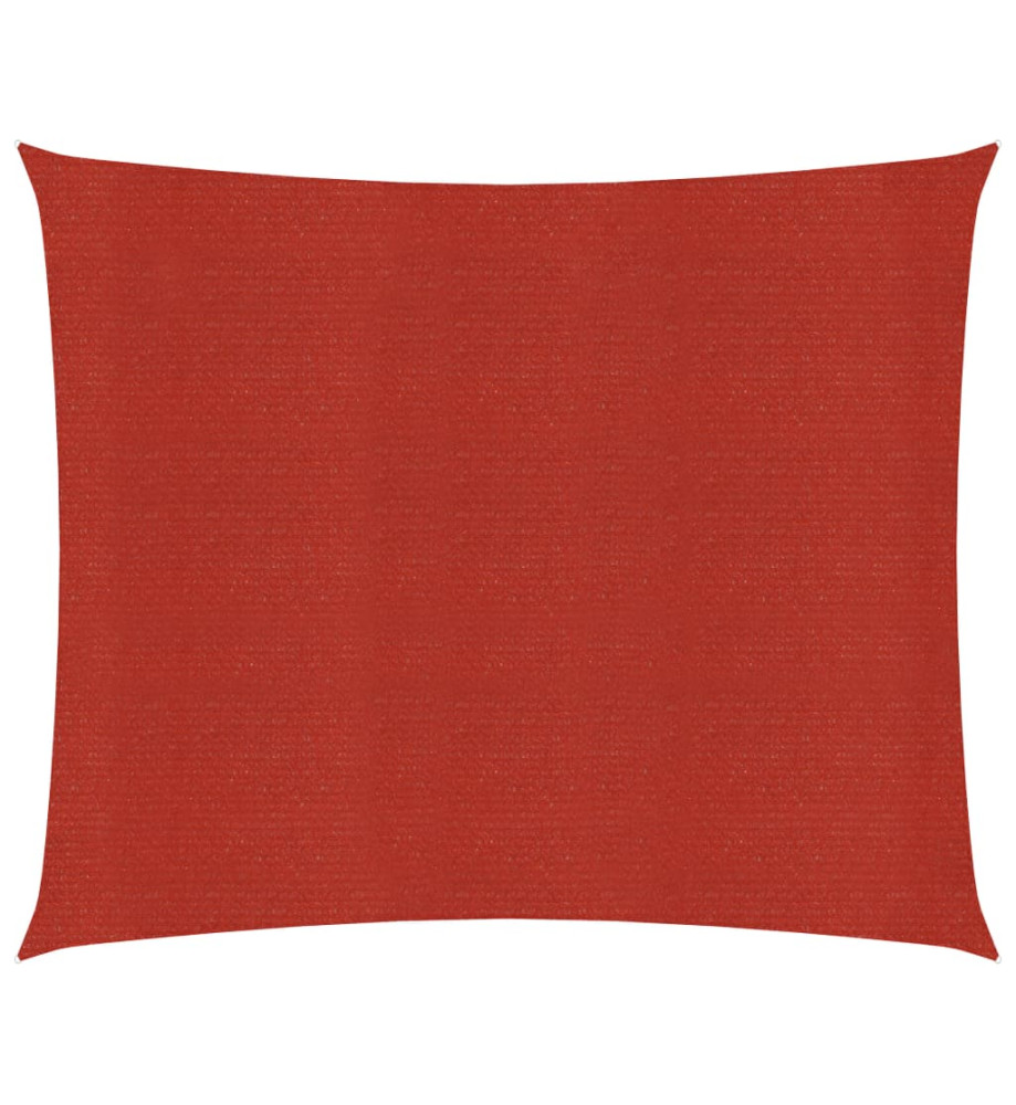 Voile d'ombrage 160 g/m² Rouge 4,5x4,5 m PEHD