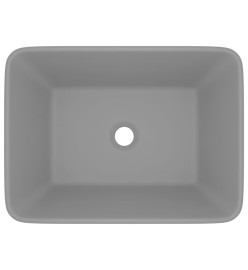 Lavabo de luxe Gris clair mat 41x30x12 cm Céramique