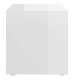 Meubles TV 2 pcs Blanc brillant 37x35x37 cm Aggloméré