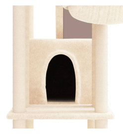 Arbre à chat avec griffoirs en sisal Crème 201 cm