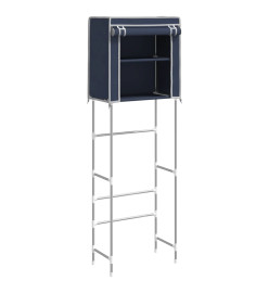 Support de rangement 2 niveaux sur toilette Bleu 56x30x170 cm