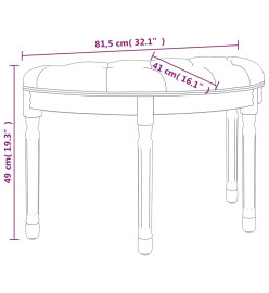 Banc Rose 81,5x41x49 cm Velours