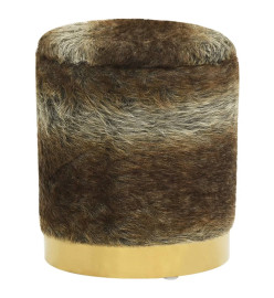 Tabouret de rangement rond Mélange de couleurs Peluche