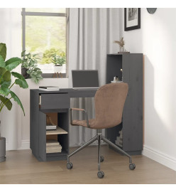 Bureau Gris 110x53x117 cm Bois massif de pin