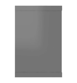 Étagères cube murales 6 pcs Gris brillant 60x15x23 cm Aggloméré