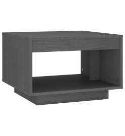 Table basse Gris 50x50x33,5 cm Bois de pin massif