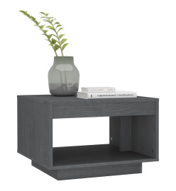 Table basse Gris 50x50x33,5 cm Bois de pin massif