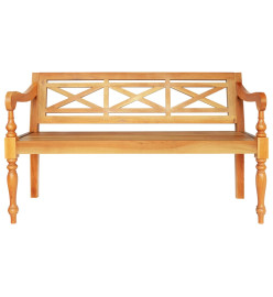 Banc Batavia 123 cm Bois d'acajou massif Marron clair