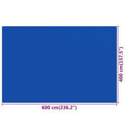 Tapis de tente 400x600 cm Bleu PEHD