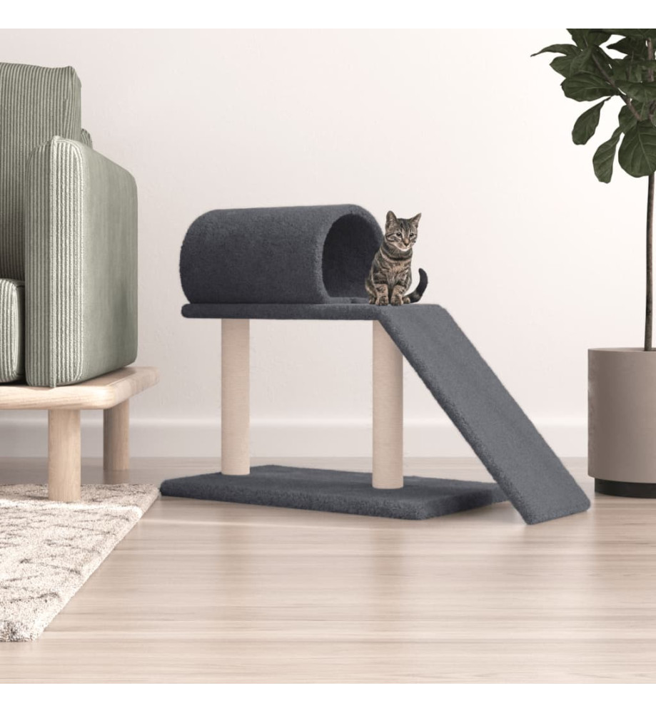 Arbres à chat avec tunnel et échelle gris foncé 55,5 cm