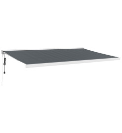 Auvent rétractable anthracite 5x3 m tissu et aluminium