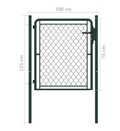 Portillon Acier 100 x 75 cm Vert