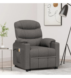 Fauteuil de massage inclinable Gris foncé Tissu