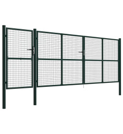 Portail de jardin Acier 500 x 150 cm Vert