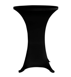 Housses élastiques de table Ø 70 cm Noir 4 pcs