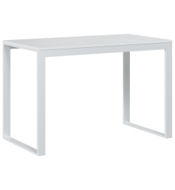 Bureau d'ordinateur Blanc 110x60x73 cm Aggloméré