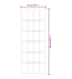 Porte coulissante Verre ESG et aluminium 76x205 cm Noir