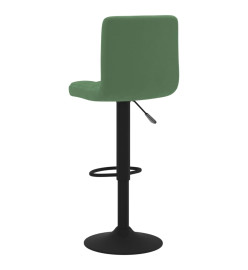 Tabourets de bar lot de 2 vert foncé velours