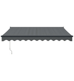 Auvent rétractable anthracite 3,5x2,5 m tissu et aluminium