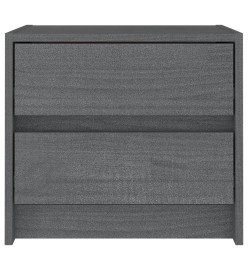 Table de chevet Gris 40x30,5x35,5 cm Bois de pin solide