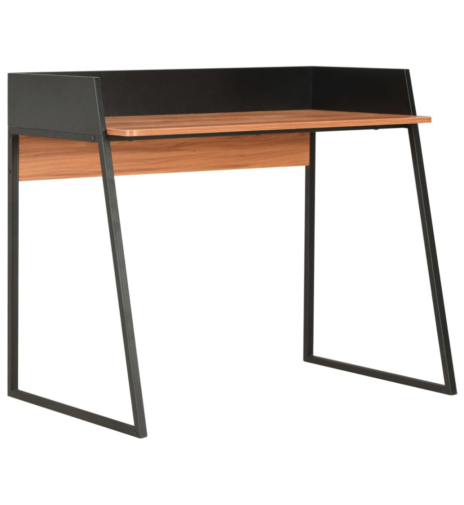 Bureau Noir et marron 90x60x88 cm