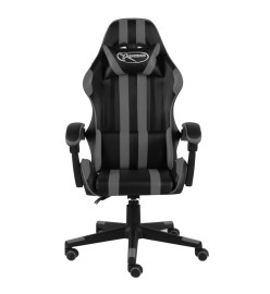 Fauteuil de jeux vidéo Noir et gris Similicuir